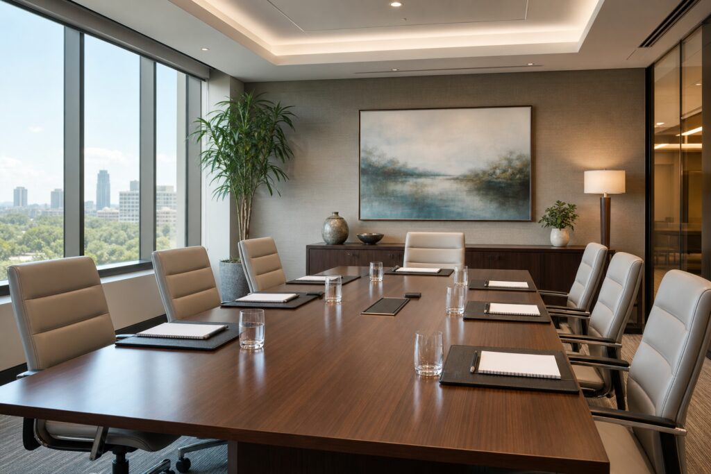 Healthcare executives discussing strategy at a SCALE Community peer roundtable